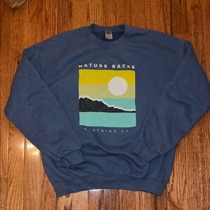 Nature Backs Clotning Co Blue Crewneck Sweatshirt Women’s Size Medium
